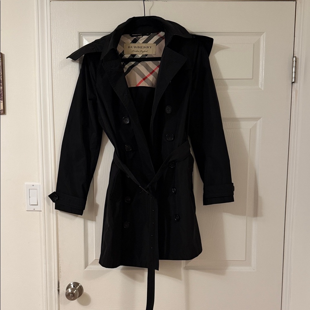 Burberry Classic Black Rain Coat